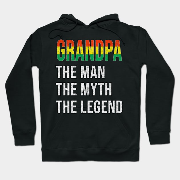 Grand Father Bolivian Grandpa The Man The Myth The Legend - Gift for Bolivian Dad With Roots From  Bolivia Hoodie by Country Flags